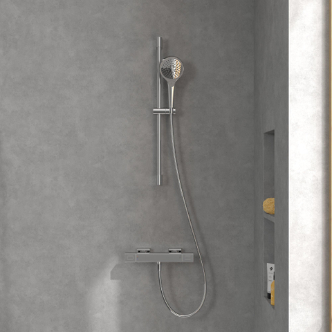 Villeroy & Boch Universal Taps & Fittings Douchethermostaat - voor douche Hoekig - hoogglans chroom SW974083