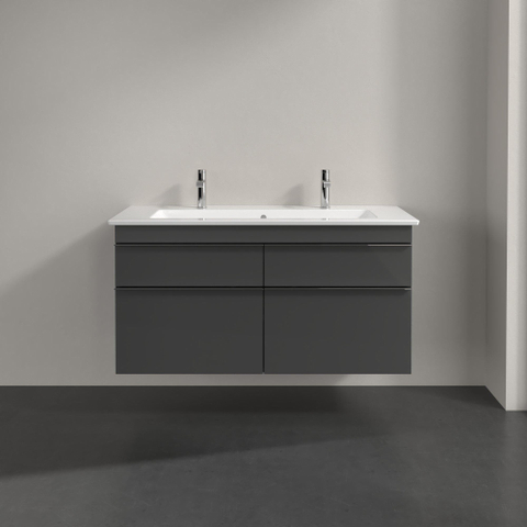 Villeroy & Boch venticello wastafelonderkast - 115.3x59cm 4x lade - glans grijs GA42735