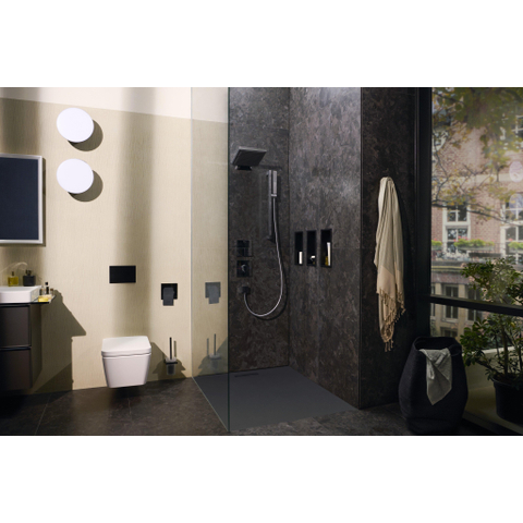Hansgrohe Fixfit Square muuraansluitbocht - met terugslagklep - hoogglans chroom 0605348