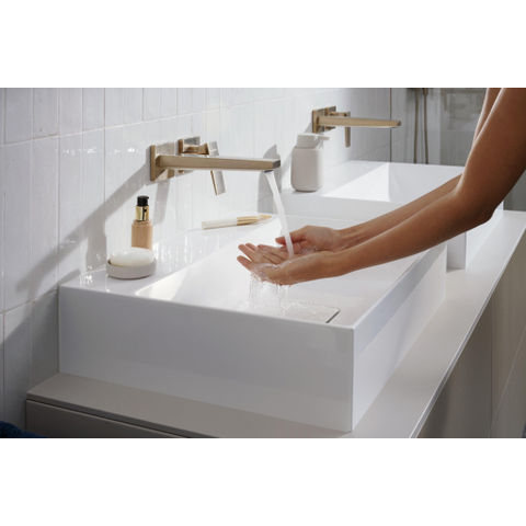 Hansgrohe Metropol 1 greeps wastafelkraan - afbouwdeel - met voorsprong 225 mm en afvoerplug - geborsteld brons SW358689
