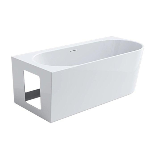 Arcqua Santo baignoire - 170x80x60cm - semi-îlot - gauche - acrylique - blanc brillant SW1601194