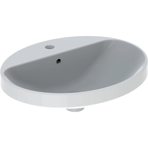 Geberit VARIFORM opbouwwastafel - 55x45cm - met 1 kraangat - met overloop - wit SW417310