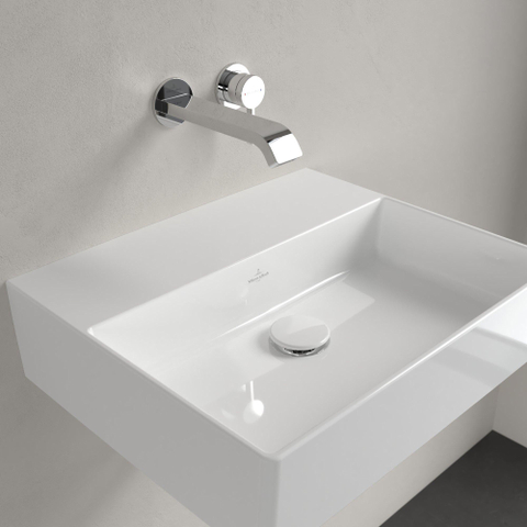 Villeroy & Boch memento 2.0 wastafel - voor handdoekhouders - 50x42cm - zonder overloop - zonder kraangat - White Alpine (glans wit) SW358423