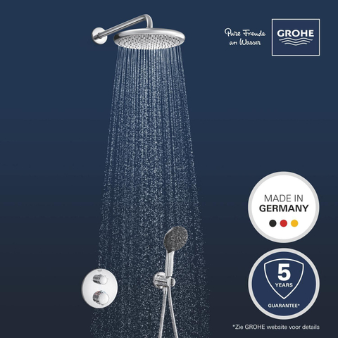 Grohe QuickFix Precision Thermostat Perfect Inbouw Douchesysteem - Vitalio Start 250 hoofddouche - chroom SW1120185