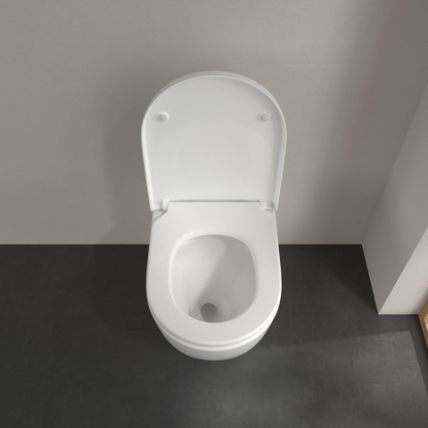 Villeroy & Boch Subway 3.0 Wandcloset - 56cm - zonder spoelrand - diepspoel twistflush CeramicPlus - zonder zitting - Stone White (mat wit) SW546733