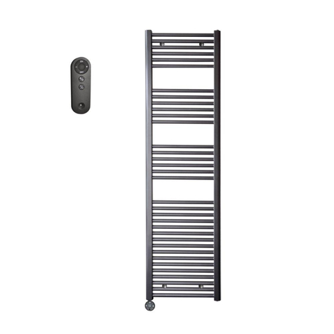 Sanicare HVS Radiateur électrique - 172x60cm - 1127W - avec télécommande - thermostat - noir - en bas à gauche - gunmetal (anthracite) SW1210847