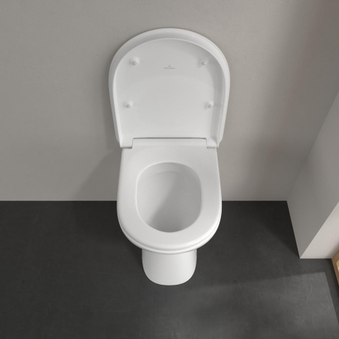 Villeroy & Boch Vicare staand toilet - zonder spoelrand - diepspoel - zonder zitting - White Alpine (glans wit) SW654763