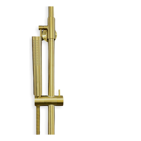 Wiesbaden Caral Thermostatische regendoucheset - opbouw - PVD - geborsteld messing (goud) SW373304
