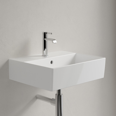 Villeroy & Boch Memento 2.0 lavabo - dessous meulé 50x42cm - avec trop-plein 1 trou de robinet blanc 4A225G01 SW354333