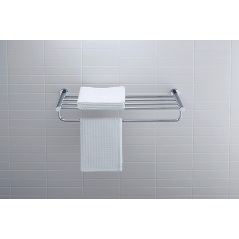 Duravit D-code Badhanddoekrek - 63x22 cm - hoogglans chroom GA49426