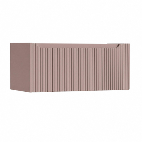 H&R Badmeubelen Juice Wastafelonderkast - 100x45x40cm - rechterhoek afgerond - 3D-front - 1 lade - geïntegreerde greep - strawberry SW1259764