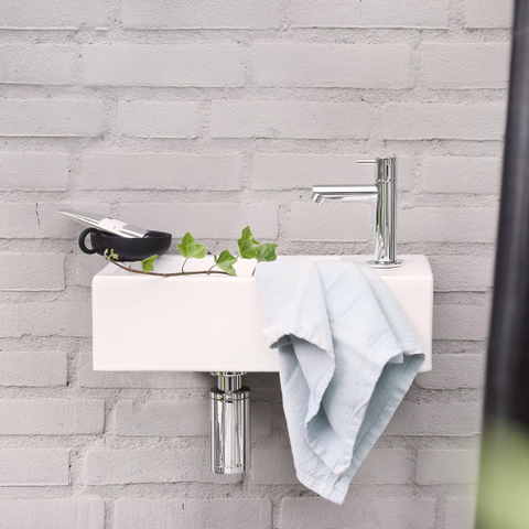 Differnz Hura Lavabo compact - 40x22x11,5cm - céramique - blanc SW1236900