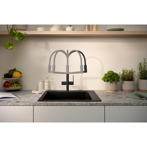 Hansgrohe Talis Select M54 PowderSpray eengreeps keukenkraan Semi-Pro 3jet mat zwart SW1383041