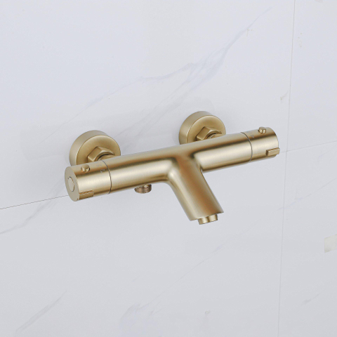 Adema Sparkle 2.0 thermostatische bad-/douchekraan - goud mat OUTLETSTORE STORE43740
