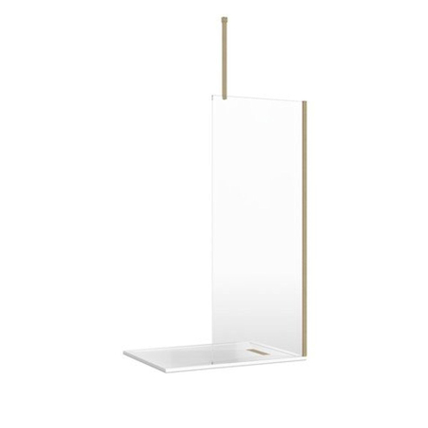 Crosswater Gallery 8 Zijwand - 199.7x135.5cm - 8mm - helder - zonder profiel en stabilisatiestang - helder glas SW876197