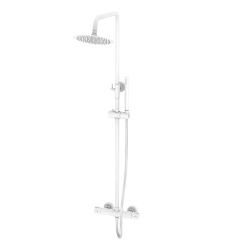 Best Design White thermostatische regendouche-opbouwset wit mat SHOWROOMMODEL SHOW25514