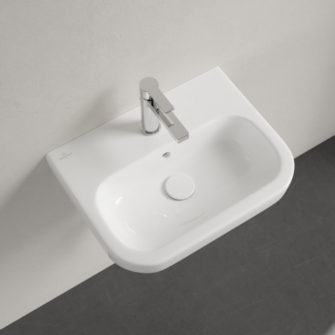 Villeroy & Boch Architectura fontein - 50x38cm - 1 kraangat - met overloop - White Alpine (glans wit) SW68797