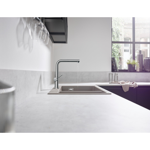 Hansgrohe Talis m54 - 1 greeps keukenmkr - 270 met uittrekbare uitloop - hoogglans chroom SW528912