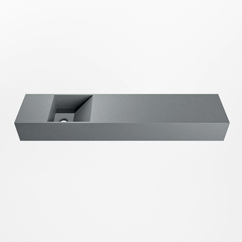 MONDIAZ TYNE lave-mains - 100x23x12cm - vasque gauche - sans trou robinet - plata (argent) SW1026184