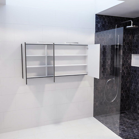 Mondiaz CUBB armoire de toilette – 150 x 70 x 18 cm – 3 portes – Dark grey (gris) SW410120