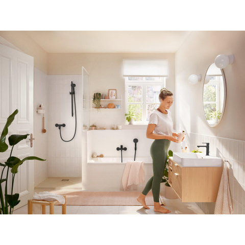 Hansgrohe Rebris s Eengreeps badmengkraan - opbouw - met 2 flow rates - mat zwart SW803028