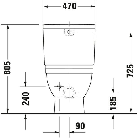 Duravit Starck 3 Duoblokpot - diepspoel PK Big - zonder reservoir - 42x74cm - wit 0290473