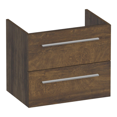 BRAUER Trust meuble sous-lavabo peu profond 60 sans poignées rapportées 2 tiroirs à fermeture en douceur et 1 découpe pour siphon - Grove SW1204143