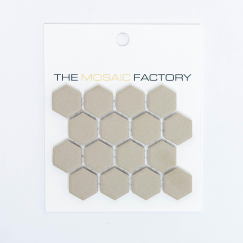 ÉCHANTILLON The Mosaic Factory London carreau mosaïque 2.3x2.6x0.5cm pour sol pour intérieur et extérieur Hexagone Céramique Gris SW862073