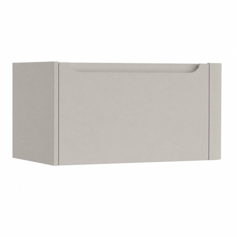 H&R Badmeubelen Juice Meuble sous vasque - 80x45x40cm - angle droit arrondi - 1 tiroir - poignée intégrée - beige mat SW1109733