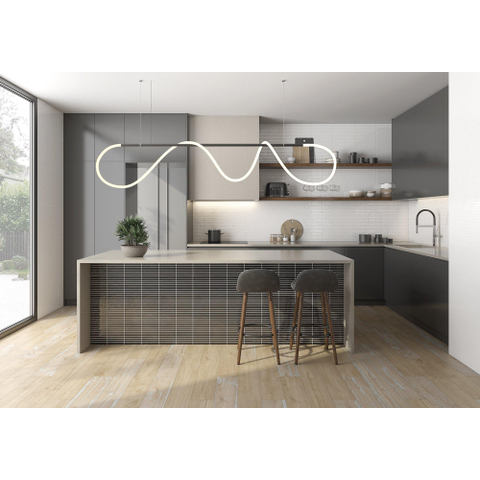 ÉCHANTILLON Terravito Girivo Carreau mural en céramique - 35x35cm - 9.2mm - Noir SW1408444