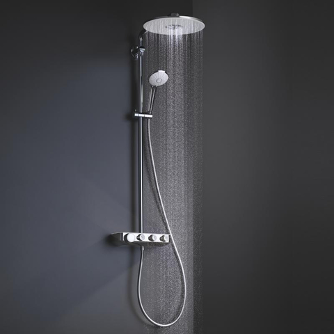 Grohe Euphoria SmartControl Regendoucheset Opbouw- hoofddouche 31cm - handdouche rond - moon white (wit) SW209455
