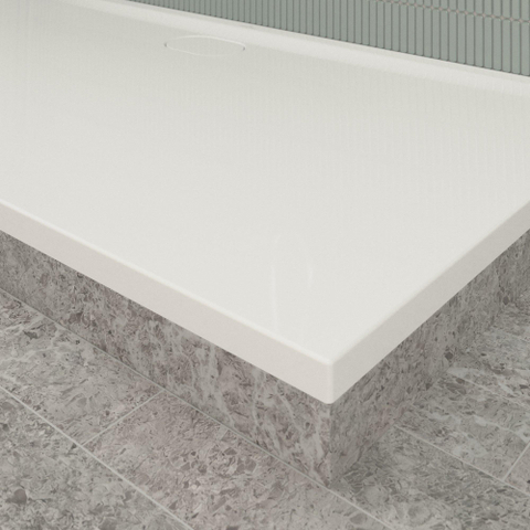 Villeroy & Boch Ecora douchebak - 170x90x3.5cm - afvoer lange zijde - white alpine (wit) SW1558936