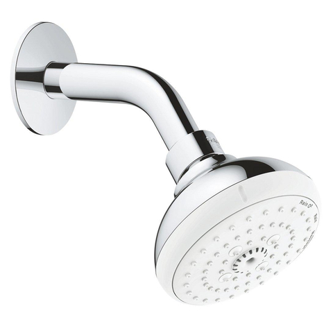 Grohe Tempesta 100 Hoofddouche - 10cm - 3 straalsoorten - wandmontage - chroom/ - wit SW108119
