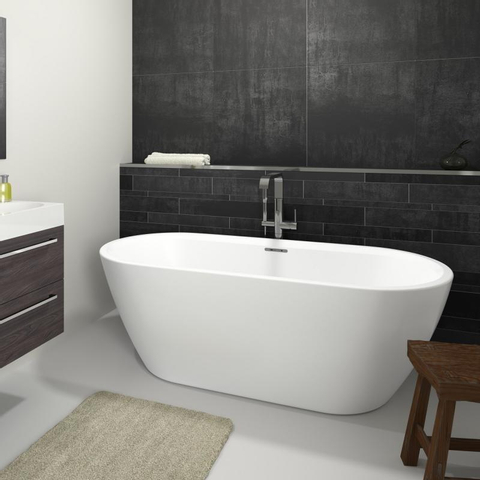 Riho Inspire baignoire îlot - 180x80cm - Acrylique - brillant blanc SW159233