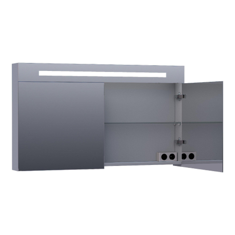 BRAUER Promise Deluxe armoire de toilette – 119 x 70 x 15 cm – LED directe – Gris mat SW371729