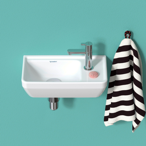 Duravit D-neo Fontein - met kraangat rechts - zonder overloop - 40x22x14cm - wit SW544121