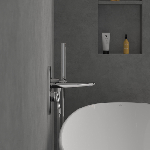 Villeroy & Boch Antao 1 greeps inbouwkraan - met omstel - hoogglans chroom SW974275