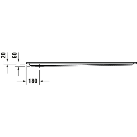 Duravit Starck Slimline Kunststof douchebak acryl rechthoekig - 150x80x6cm - met antislip - wit SW472380