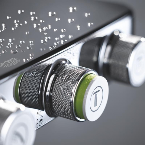 Grohe Euphoria SmartControl ensemble de douche pluie apparent – douche de tête carrée 31 cm – douchette bâton – avec inverseur – chrome SW209453