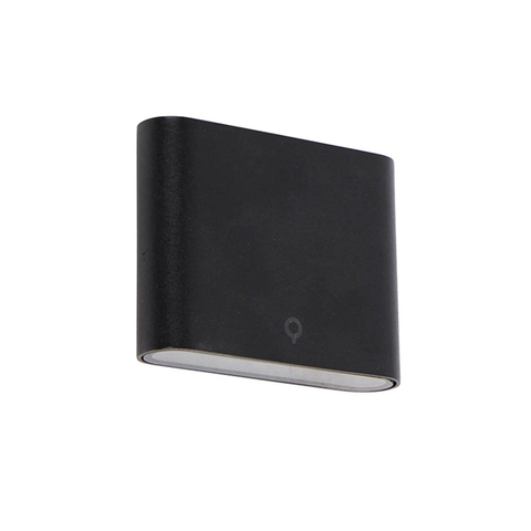 QAZQA Batt wandlamp - 11.5x9x3cm - incl. LED - IP65 - mat zwart SW1187212