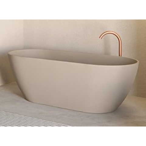 Riho Bilbao Baignoire îlot - 170x80cm - solid surface - Pebble Grey (Beige) SW956601