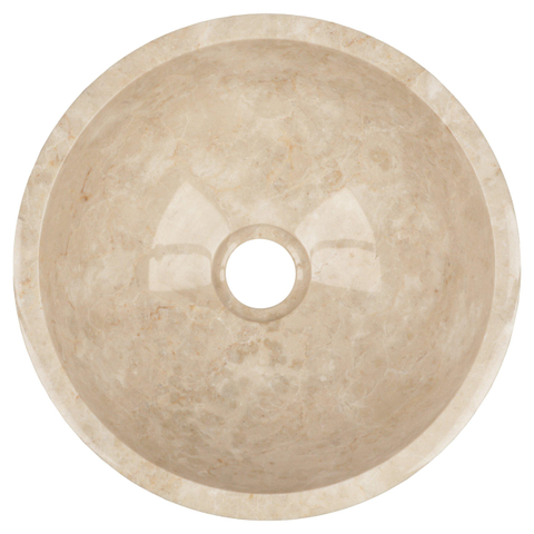 Differnz Boomer Waskom - 21x12cm - rond - Marmer - Beige OUTLETSTORE STORE43812