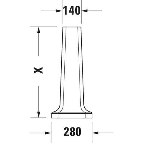 Duravit Serie 1930 1930 - Zuil - 30x28 cm - wit 0293385