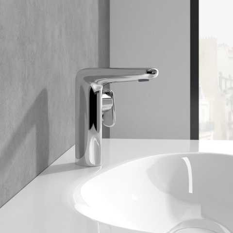 Villeroy & Boch Antao 1 greeps wastafelkraan - 173mm - met push open afvoergarnituur - hoogglans chroom SW974147