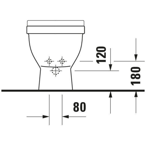 Duravit Starck 3 Staand bidet - met bevestiging - 36x56cm - glans wit 0314684