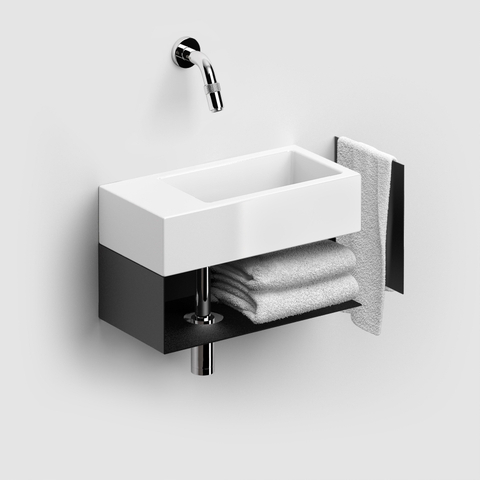 Clou Flush 3 fontein 36x18x9cm zonder kraangat links Keramiek Wit SW9331