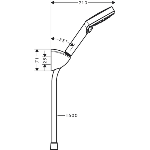 Hansgrohe Vernis Blend Badset Vario - ecosmart - met doucheslang - 160 cm - hoogglans chroom SW651631