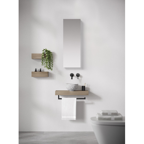 LoooX M-Line spiegel – rechthoek – 25x70 cm – zonder verlichting – Aluminium (Zilver) GA61619