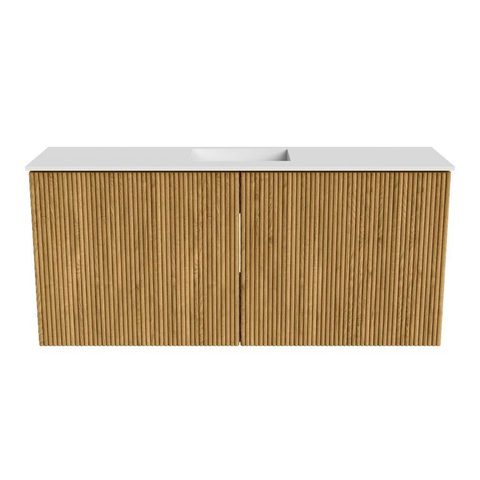Mondiaz JOYA 90cm toiletmeubel - kleur Oak - Wastafel FAYE positie Midden 1 kraangat kleur Talc. SW1421119