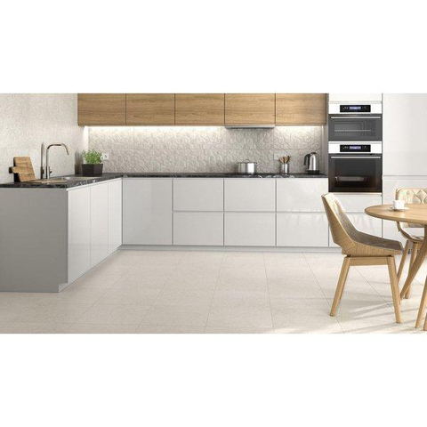 ÉCHANTILLON Ceralto Betona Concrete Carrelage mural 27x42cm 7.7mm pâte blanche Beige SW976564